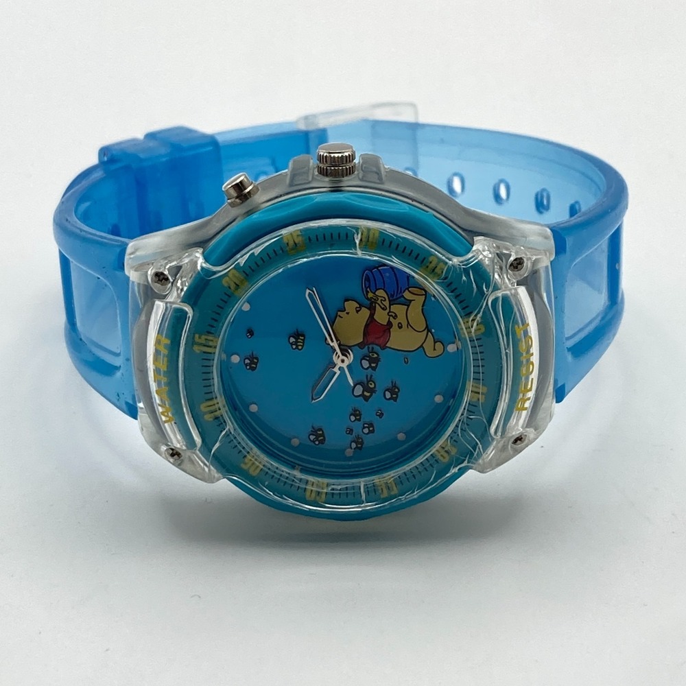 Disney Winnie the Pooh Women's Watch 37mm Light Up Blue WR 30M New Battery 9" - Picture 12 of 17
